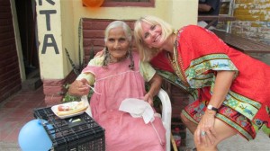 Sandra with 103 year old friend